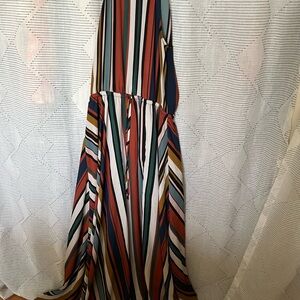 Striped Multicolor Maxi Dress